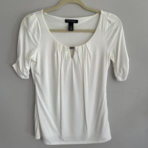 WHBM Half Sleeve White Tee
